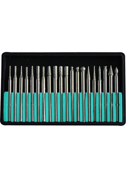 3mm 20 Adet 3mm Elmas Noktası Çapak Uçları Kafa Dremel Aksesuarları Shank Taşlama Iğnesi Oyma Parlatma Seti Monte Mini Matkap Aracı (Yurt Dışından)