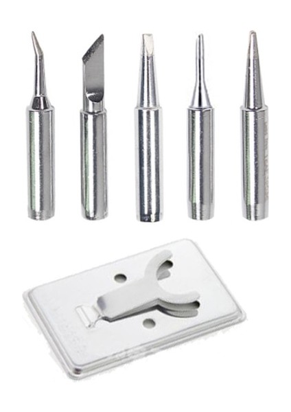 Gösterildiği Gibi 5 Adet 900M-T Saf Bakır Havya Ucu Kurşunsuz Lehim Ipuçları Kaynak Kafası Bga Lehimleme Araçları Markalama Demir (Yurt Dışından)