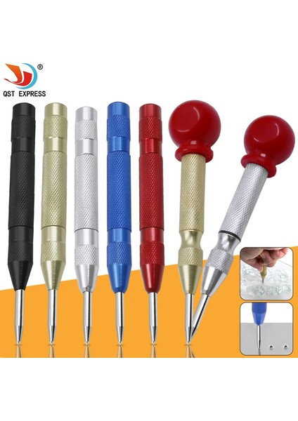 Kırmızı 5 Inç Otomatik Merkez Pimi Yaylı Işaret Merkezi Yumruk Aracı Ahşap Girinti Işareti Ağaç Işleme Aleti Ucu (Yurt Dışından) fiyatları