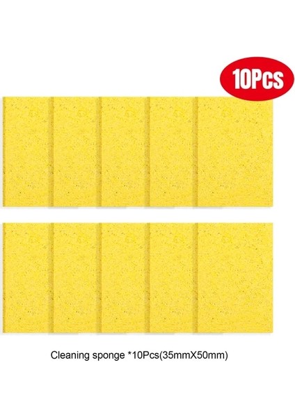 10 Adet Geeloane Havya Ucu Temizleme Kiti Temizleme Tel Topu Havya Örgü Filtre Temizleme Kaynak Temizleme Süngeri (Yurt Dışından)