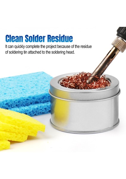 10 Adet Geeloane Havya Ucu Temizleme Kiti Temizleme Tel Topu Havya Örgü Filtre Temizleme Kaynak Temizleme Süngeri (Yurt Dışından) fırsatları