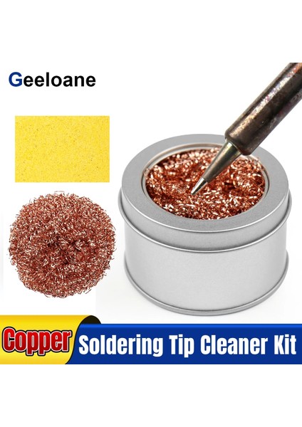8 Adet Geeloane Havya Ucu Temizleme Kiti Bakır Temizleme Topu Havya Örgü Filtre Temizleme Kaynak Temizleme Süngeri (Yurt Dışından) fiyatları