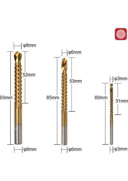 3 Adet Set Adım Matkap Ucu Seti Hss Çelik Titanyum 4-12/20/32MM Metal Delik Kesici Koni Çekirdek Delme Delik Testere Aracı Büküm Tırtıklı Matkap Uçları (Yurt Dışından)