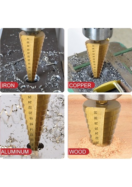 3 Adet Set Adım Matkap Ucu Seti Hss Çelik Titanyum 4-12/20/32MM Metal Delik Kesici Koni Çekirdek Delme Delik Testere Aracı Büküm Tırtıklı Matkap Uçları (Yurt Dışından) fırsatları