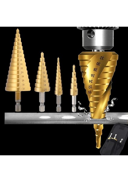 Siyah 3-12 3-12MM 4-12MM 4-20MM Hss Düz Oluk Adım Matkap Ucu Seti Titanyum Kaplamalı Ahşap Metal Delik Kesici Çekirdek Matkap Ucu Seti (Yurt Dışından) modelleri