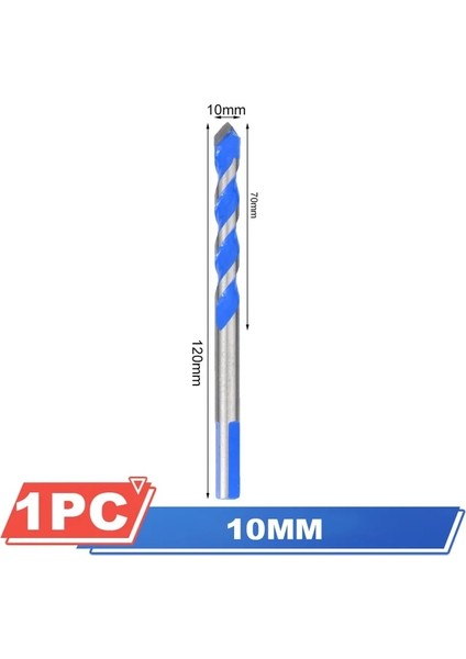 Mavi 10MM Oauee Dişli Üçgen Tungsten Çelik Duvar Karosu Beton Delme Ucu Ev Mermer Derebeyi Elmas El Elektrikli Matkap (Yurt Dışından)