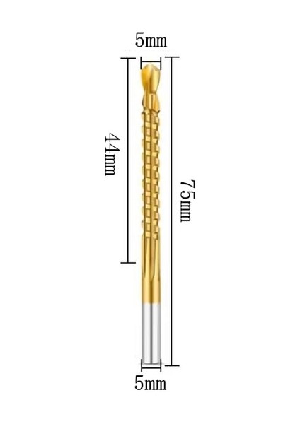 1 Adet Yuvarlak 6/1 Adet Hss Büküm Matkap Uçları Seti 3-8mm Tırtıklı Kanal Açma Kesme Musluk Spiral Testere Ahşap Metal Plastik Delik Testere Titanyum Matkap Araçları (Yurt Dışından)