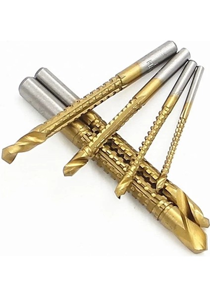 1 Adet Yuvarlak 6/1 Adet Hss Büküm Matkap Uçları Seti 3-8mm Tırtıklı Kanal Açma Kesme Musluk Spiral Testere Ahşap Metal Plastik Delik Testere Titanyum Matkap Araçları (Yurt Dışından)