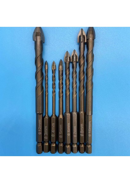 3mm 3-12MM Çapraz Altıgen Kiremit Matkap Uçları Seti Cam Seramik Beton Delik Açıcı Tuğla Sert Alaşım Üçgen Bit Araç Kiti (Yurt Dışından) fiyatları