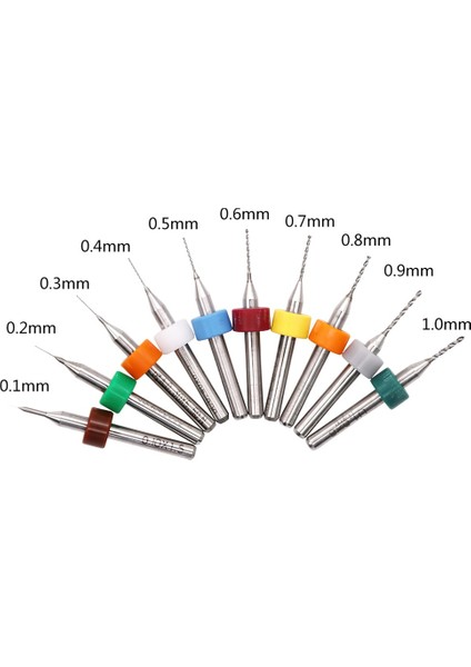 0.1-1mm 10 Adet Mini Pcb Matkap Ucu 0.1mm-3.0mm Alaşım Tungsten Çelik Karbür Matkap Uçları Baskı Devre Cnc Matkap Uçları Makinesi (Yurt Dışından)