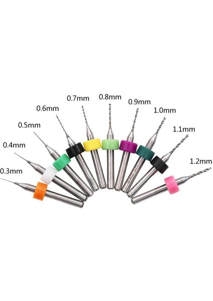 0.1-1mm 10 Adet Mini Pcb Matkap Ucu 0.1mm-3.0mm Alaşım Tungsten Çelik Karbür Matkap Uçları Baskı Devre Cnc Matkap Uçları Makinesi (Yurt Dışından)