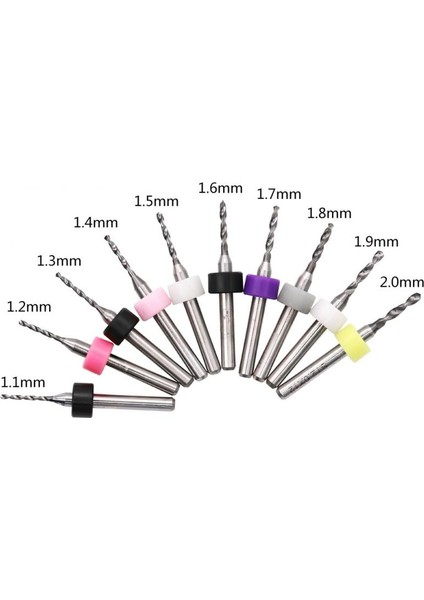 0.1-1mm 10 Adet Mini Pcb Matkap Ucu 0.1mm-3.0mm Alaşım Tungsten Çelik Karbür Matkap Uçları Baskı Devre Cnc Matkap Uçları Makinesi (Yurt Dışından)