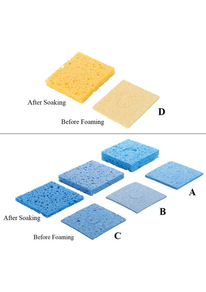C 10 Adet/grup Sarı/mavi Lehimleme Temizleme Süngeri Bga Lehimleme Istasyonu Demir Ucu Kaynak Kafası Temizleyici (Yurt Dışından) modelleri