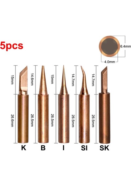 Bir 1 Adet/5 Adet 900M T Serisi Saf Bakır Havya Ucu Kurşunsuz Kaynak Sting Hakko 936 FX-888D 852D + Havya Istasyonu (Yurt Dışından)