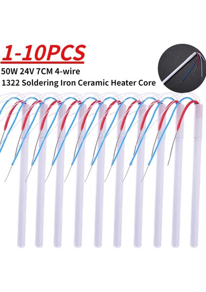 8 Adet Demir Isıtıcı 50W 24V Isıtma Elemanı 1322 Havya Seramik Isıtıcı Çekirdek 4 Telli Adaptör Havya Istasyonu Hakko Kaynaklar Için 936 937 702B (Yurt Dışından)