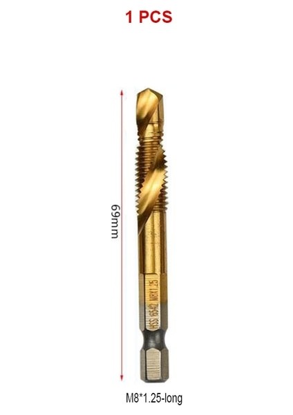 M8 L Altın El Dokunun Matkap Uçları Hss 4341 Vida Spiral Nokta Konu M3 M4 M5 M6 M8 M10 Metal Işleme Hex Shank Makine Kılavuzları Kiti Metrik Fiş (Yurt Dışından)