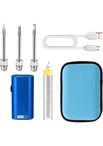Mavi Havya 5V Elektrikli Havya Kablosuz Şarj Havya USB Lehimleme Aracı ile Taşınabilir Android Arayüzü Şarj (Yurt Dışından)