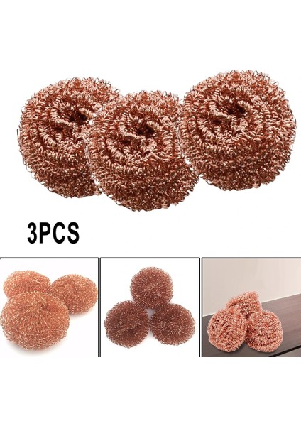 3 Adet Temizleme Topları Eskitme Demir Ucu Temizleyici Lehim Temizleme Temizleme Topu Bakır Kaplı Temiz Topu Lehimleme Aracı (Yurt Dışından)