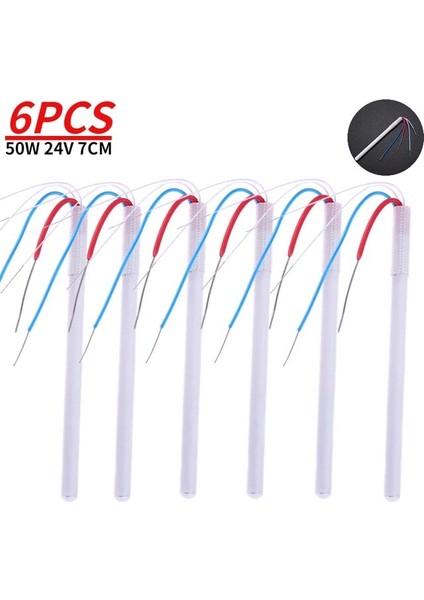 6 Adet Demir Isıtıcı 50W 24V Isıtma Elemanı 1322 Havya Seramik Isıtıcı Çekirdek 4 Telli Adaptör Havya Istasyonu Hakko Kaynaklar Için 936 937 702B (Yurt Dışından)