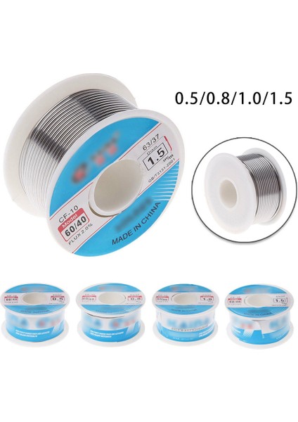 1.5mm 100G 60/40 Rosin Çekirdek Nitelikli Kalay Kurşun Lehim Teli Lehimleme Kaynak Akısı 2.0% Ferramentas Havya Ferro De Solda (Yurt Dışından)