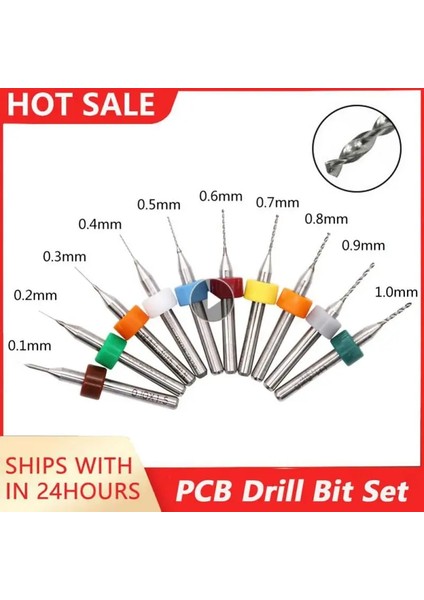 2.1-3.0mm 10 Adet Karbür Mikro Matkap Ucu Seti Pcb Kartı Delik Delme Araçları 0.1-1mm Cnc Pcb Matkap Ucu Mini Baskı Devre Kartı Matkap Ucu Kiti (Yurt Dışından)