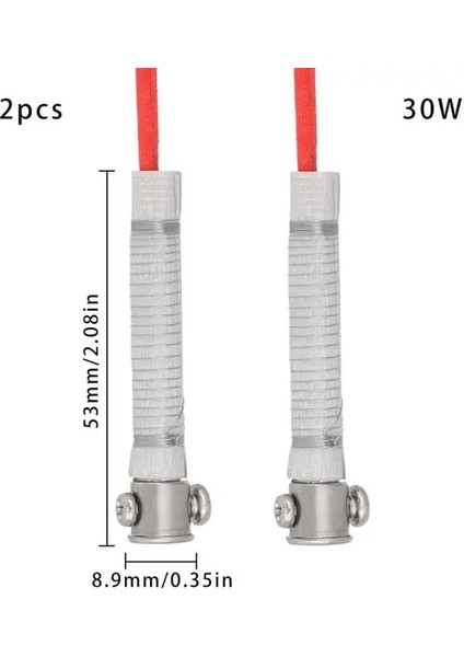 2 ADET-30W Satış Dayanıklı Harici Isı 220V 30W40W60W Kaynak Aracı Havya Çekirdek Kaynak Ekipmanları Isıtma Elemanı Değiştirme (Yurt Dışından)