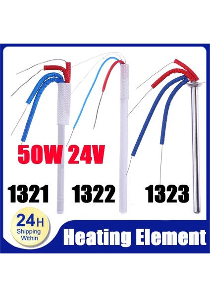 1321 50W 24V Isıtma Elemanı 1322/1321/1323 Havya Seramik Isıtıcı Çekirdek 4 Telli Adaptör Havya Istasyonu Için 936 937 (Yurt Dışından)