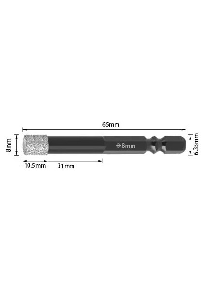 8mm 5-14MM Cam Matkap Uçları Delik Testere Kesici Vakum Lehimli Elmas Kaplamalı Çekirdek Delik Testere Matkap Ucu Seramik Kuru Bit Çekirdek Matkap Uçları Seti (Yurt Dışından)