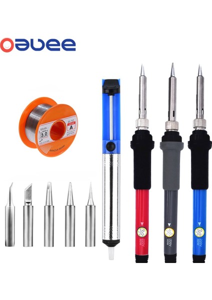 Set 4 Ab Mini Havya Sıcaklık Ayarlanabilir Elektrikli Havya Rework Istasyonu Kolu Isı Kalem Kaynak Onarım Araçları Kiti 60 W (Yurt Dışından)
