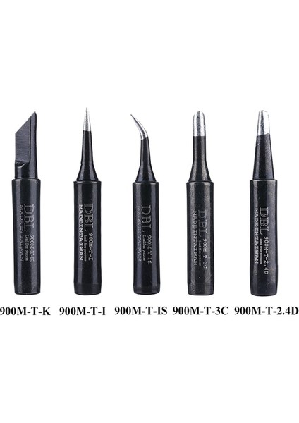 5 Adet 1 Takım Kurşunsuz Elektrikli Havya Ucu Siyah 900M-T Lehim Ucu Bga Lehimleme Istasyonu Kaynak Araçları (Yurt Dışından)