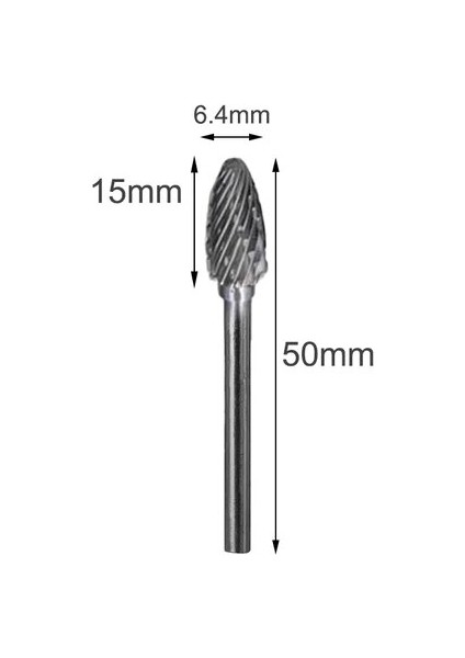 1 Pc Şekil E 1/8 "shank Tungsten Karbür Burs Matkap Uçları Metal Freze Kesicisi Karbür Elektrikli Döner Aletler Dremel Ağaç Işleme Aksesuarı (Yurt Dışından)