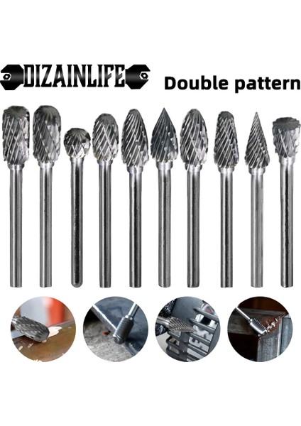 1 Pc Şekil E 1/8 "shank Tungsten Karbür Burs Matkap Uçları Metal Freze Kesicisi Karbür Elektrikli Döner Aletler Dremel Ağaç Işleme Aksesuarı (Yurt Dışından) modelleri