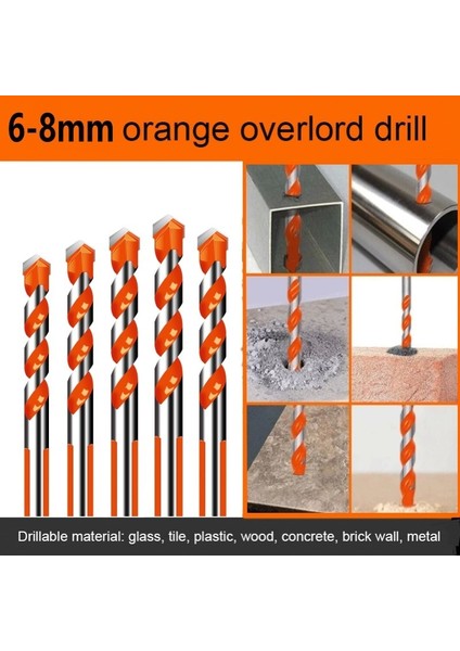 8mm 6-8mm Hreaded Üçgen Tungsten Çelik Duvar Karosu Beton Delme Ucu Ev Mermer Derebeyi Matkap El Elektrikli Matkap (Yurt Dışından) fiyatları