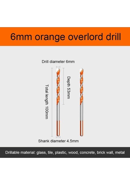 8mm 6-8mm Hreaded Üçgen Tungsten Çelik Duvar Karosu Beton Delme Ucu Ev Mermer Derebeyi Matkap El Elektrikli Matkap (Yurt Dışından) fırsatları