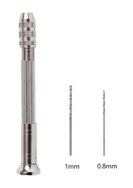 Set4 Mini Alüminyum El Matkabı + 10 Adet Mikro Hss Büküm Matkap Uçları Takı Saat Hobi El Aracı Dıy Manuel Brilling Aracı 0.8-3mm (Yurt Dışından)