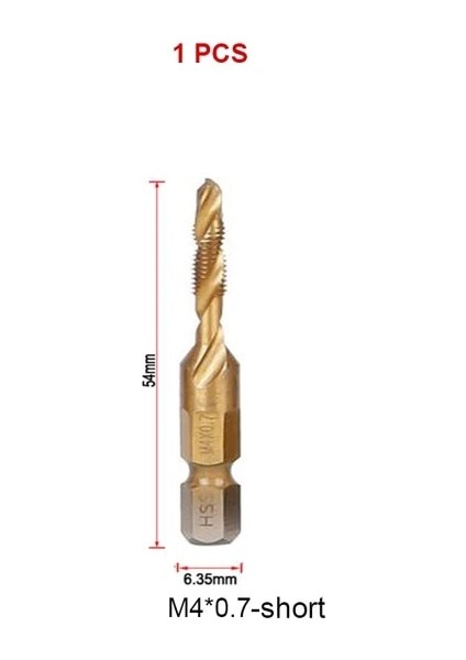 M4 S Altın El Dokunun Matkap Uçları Hss 4341 Vida Spiral Nokta Konu M3 M4 M5 M6 M8 M10 Metal Işleme Hex Shank Makine Kılavuzları Kiti Metrik Fiş (Yurt Dışından)