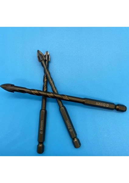 12MM 3-12MM Çapraz Altıgen Kiremit Matkap Uçları Seti Cam Seramik Beton Delik Açıcı Tuğla Sert Alaşım Üçgen Bit Araç Kiti (Yurt Dışından) indirimleri