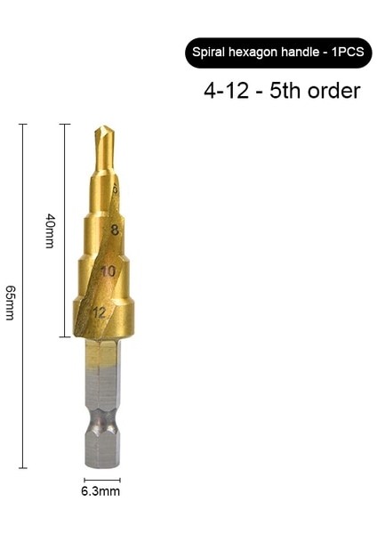 S 4-12 5 3 Adet/takım 3-12MM 4-12MM 4-20MM Hss Düz Oluk Adım Matkap Ucu Titanyum Kaplamalı Ahşap Metal Delik Kesici Çekirdek Delme Alet Takımı (Yurt Dışından)