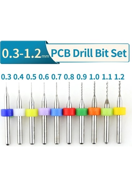 0.3-1.2 Karbür Mikro Matkap Uçları Mini Cnc Delme Ucu Seti Baskı Devre Kartı Matkap Ucu Pcb Için Kurulu (Yurt Dışından)