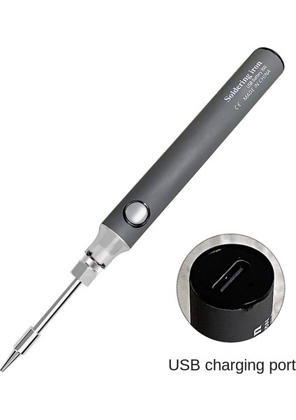 Sivri Uç 8-10W, Kaynak Akıları ile 5V 8W Elektrikli Havya USB Şarj Edilebilir Taşınabilir Ayarlanabilir Sıcaklık Seramik Çekirdek Isıtma Kaynak Onarım Araçları (Yurt Dışından) indirimleri