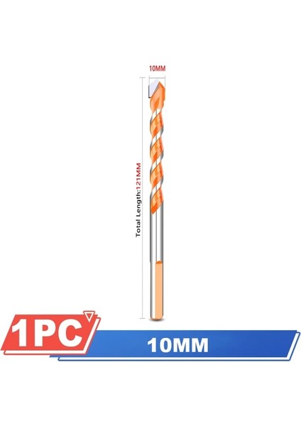 Turuncu 10MM Oauee Dişli Üçgen Tungsten Çelik Duvar Karosu Beton Delme Ucu Ev Mermer Derebeyi Elmas El Elektrikli Matkap (Yurt Dışından)