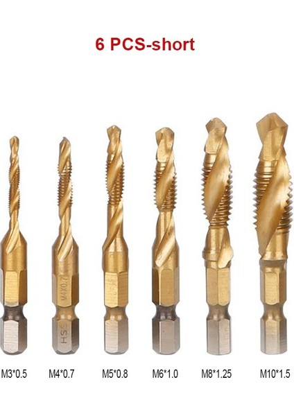 M10 S Gümüş El Dokunun Matkap Uçları Hss 4341 Vida Spiral Nokta Konu M3 M4 M5 M6 M8 M10 Metal Işleme Hex Shank Makine Kılavuzları Kiti Metrik Fiş (Yurt Dışından)