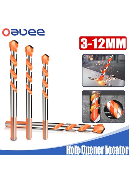 Mavi 8mm Oauee Dişli Üçgen Tungsten Çelik Duvar Karosu Beton Delme Ucu Ev Mermer Derebeyi Elmas El Elektrikli Matkap (Yurt Dışından) fiyatları