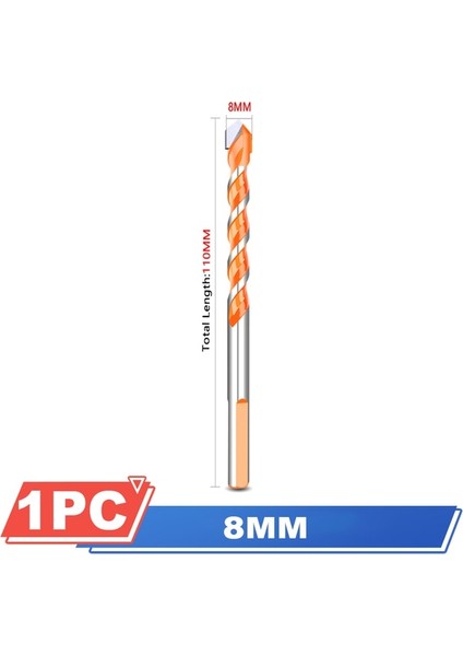 Turuncu 8mm Oauee Dişli Üçgen Tungsten Çelik Duvar Karosu Beton Delme Ucu Ev Mermer Derebeyi Elmas El Elektrikli Matkap (Yurt Dışından)