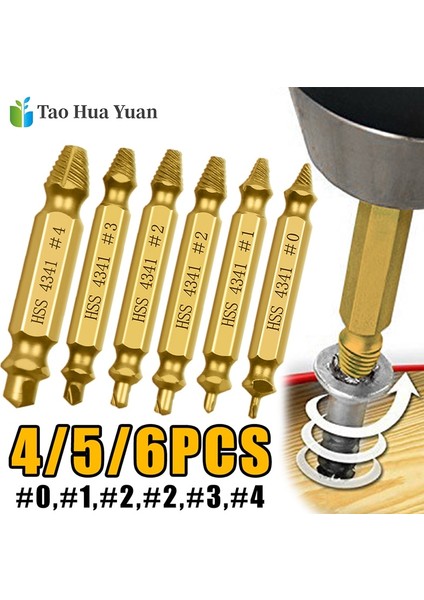 Kutu ile 5 Adet Gümüş 4/5/6 Pcs Hasarlı Vida Çıkarıcı Matkap Ucu Seti Soyulmuş Kırık Vida Cıvata Sökücü Çıkarıcı Kolayca Yıkım Araçlarını Çıkarın Aa (Yurt Dışından) fiyatları