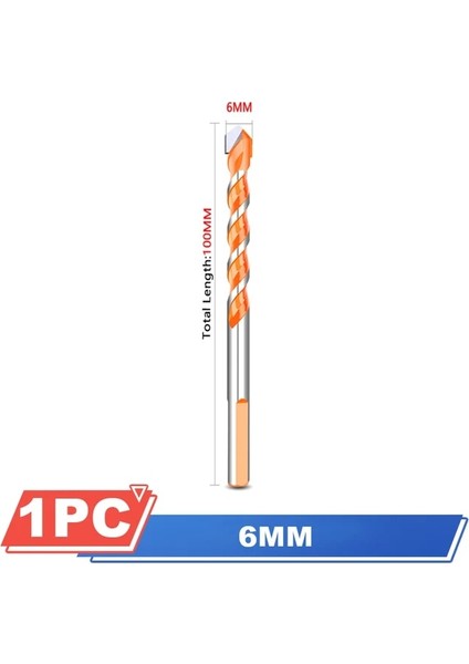 Turuncu 6mm Oauee Dişli Üçgen Tungsten Çelik Duvar Karosu Beton Delme Ucu Ev Mermer Derebeyi Elmas El Elektrikli Matkap (Yurt Dışından)