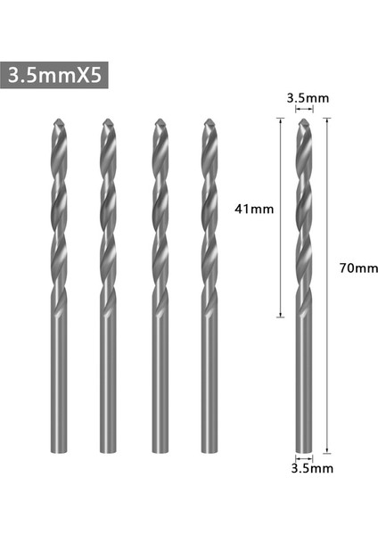 5 Adet 3.5MMX8MM-10MM 10MM 1/5 Adet 8MM/10MM Takım Elbise Shank Hss Ağaç Işleme Havşa Freze Ucu Seti Vida Çıkarıcı Remon Yıkım Ahşap Freze Kesicisi (Yurt Dışından)