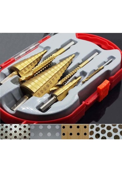 Siyah Hss Çelik Titanyum Adım Matkap Ucu Seti 4-12/20/32MM Metal Delik Kesici Ahşap Koni Çekirdek Delme Delik Testere Aracı Büküm Testere Matkap (Yurt Dışından) fiyatları