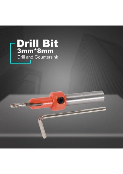 Alaşım Matkap Uçları 3mm * 8mm Pilot Delik Testere Havşa Ağaç Işleme Pah Delme Delik Aksesuarları Ahşap Güç Döner Aracı (Yurt Dışından) fiyatları