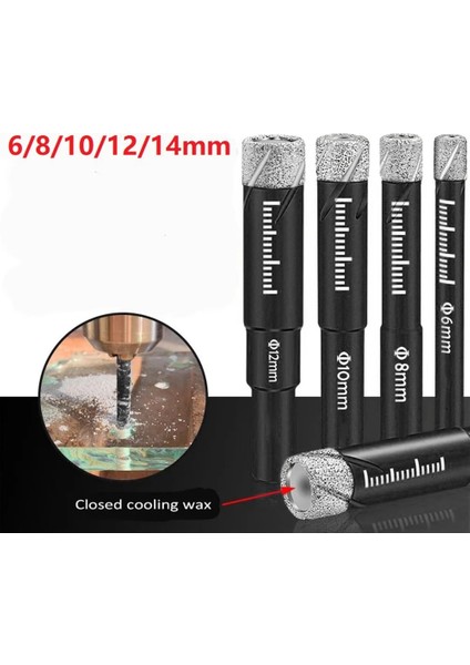 8mm 6/8/10/12/14MM Vakum Kaynaklı Elmas Kuru Matkap Uçları Delik Testere Mermer Seramik Karo Cam Çok Fonksiyonlu Duvar Sondaj Araçları (Yurt Dışından) fırsatları